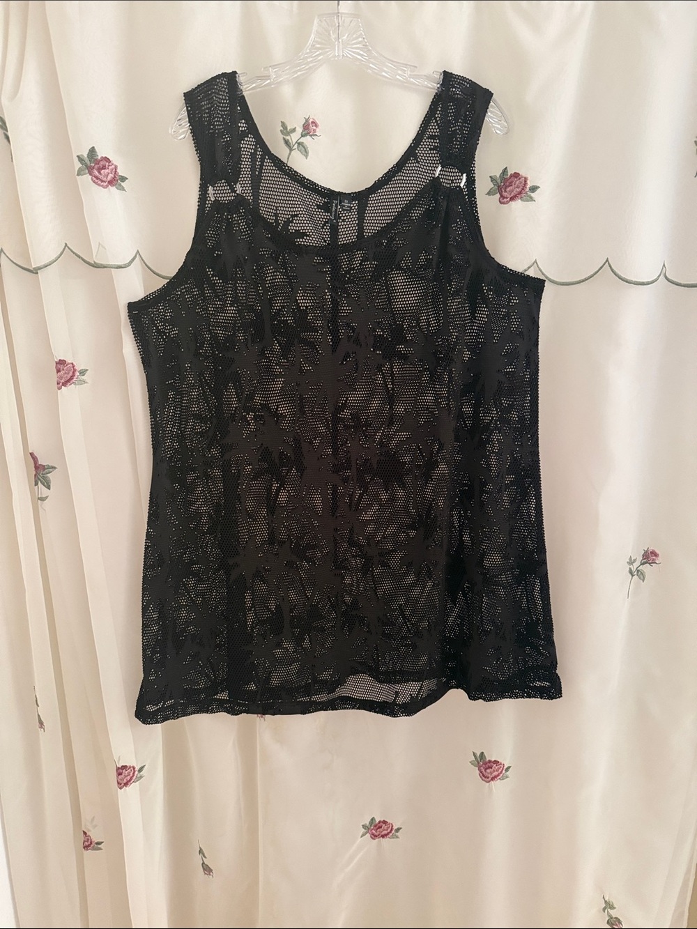 Black Lace Midi Dress - Elegant Sheer Overlay